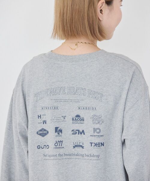 AMERICAN HOLIC(アメリカンホリック)の「カンパニーロゴ風プリントロンT(Tシャツ/カットソー・レディース・オフホワイト/杢グレー/ネイビー・FREE)」の21枚目の写真