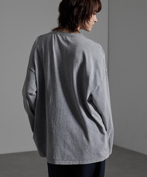 CIYOT(シヨウト)の「【CIYOT-シヨウト-】ヴィンテージ加工 スノーウォッシュ エンブレム刺繍 ロゴパッチ長袖Tシャツ(Tシャツ/カットソー・メンズ・グレー/ブラック/チェリーレッド/ダークブルー・L/M)」の22枚目の写真