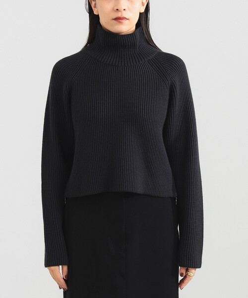 【新品】Demi-Luxe BEAMS サイドジップリブプルオーバーニット .M サイドジップ リブ プルオーバー ニット .M［手洗い可］（ニット