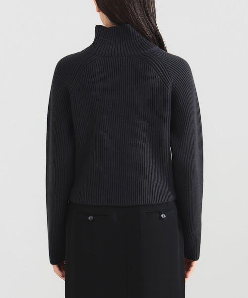 サイドジップ リブ プルオーバー ニット .M［手洗い可］（ニット