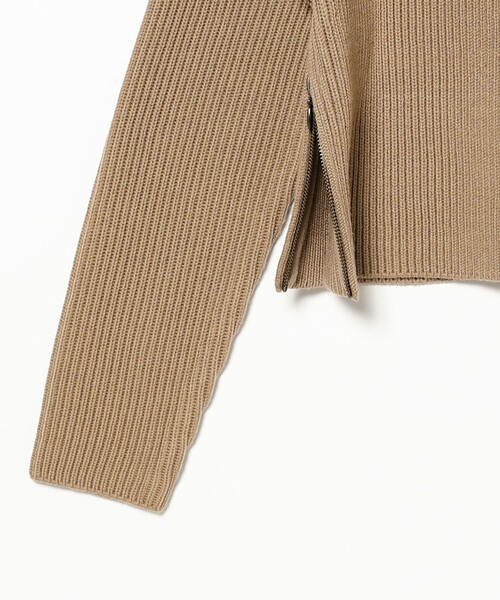 Demi-Luxe BEAMS（デミルクス ビームス）の「サイドジップ リブ プルオーバー ニット .M［手洗い可］（ニット/セーター・レディース・チャコールグレー/サンドベージュ・ONE SIZE）」の20枚目の写真
