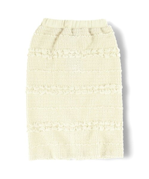 BRANSHES（ブランシェス）の「【セットアップ対応】ポコポコジャガードスカート（スカート・キッズ・アイボリー/ブラック・100/110/120/130/150/140/90）」の3枚目の写真