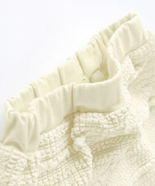 BRANSHES（ブランシェス）の「【セットアップ対応】ポコポコジャガードスカート（スカート・キッズ・アイボリー/ブラック・100/110/120/130/150/140/90）」の5枚目の写真