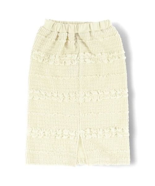 BRANSHES（ブランシェス）の「【セットアップ対応】ポコポコジャガードスカート（スカート・キッズ・アイボリー/ブラック・100/110/120/130/150/140/90）」の10枚目の写真