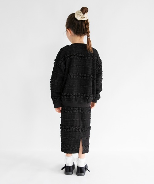 BRANSHES（ブランシェス）の「【セットアップ対応】ポコポコジャガードスカート（スカート・キッズ・アイボリー/ブラック・100/110/120/130/150/140/90）」の14枚目の写真