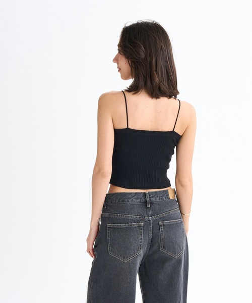 ROXY(ロキシー)の「BOOGIE /ロキシークロップド丈キャミソール・カーディガン2点セットアンサンブル(カーディガン/ボレロ・レディース・ブラック/グレー/パープル・LARGE)」の6枚目の写真