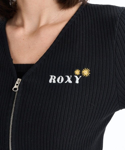 ROXY(ロキシー)の「BOOGIE /ロキシークロップド丈キャミソール・カーディガン2点セットアンサンブル(カーディガン/ボレロ・レディース・ブラック/グレー/パープル・LARGE)」の7枚目の写真
