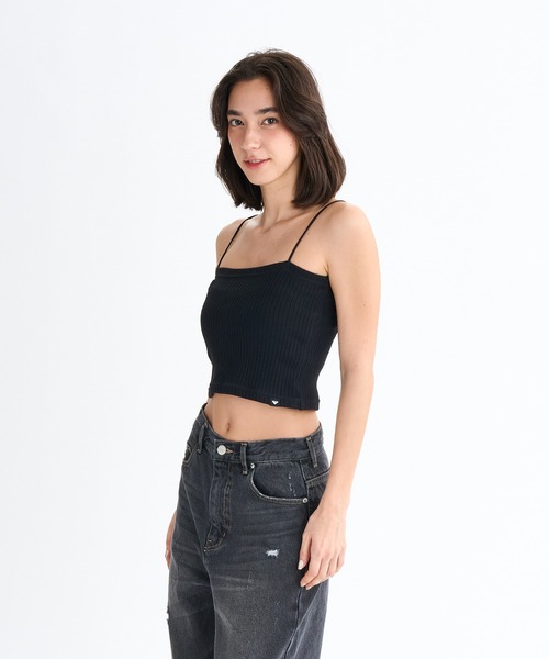 ROXY(ロキシー)の「BOOGIE /ロキシークロップド丈キャミソール・カーディガン2点セットアンサンブル(カーディガン/ボレロ・レディース・ブラック/グレー/パープル・LARGE)」の10枚目の写真