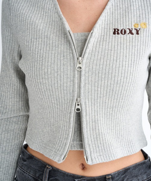 ROXY(ロキシー)の「BOOGIE /ロキシークロップド丈キャミソール・カーディガン2点セットアンサンブル(カーディガン/ボレロ・レディース・ブラック/グレー/パープル・LARGE)」の16枚目の写真