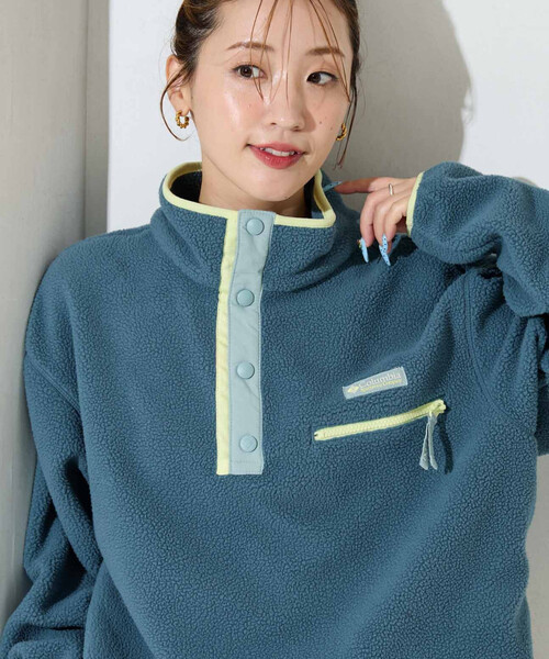 セール】限定展開 Columbia/コロンビア Cropped Half Snap Fleece