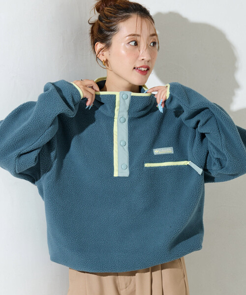限定展開 Columbia/コロンビア Cropped Half Snap Fleece/クロップド ハーフ スナップ フリース
