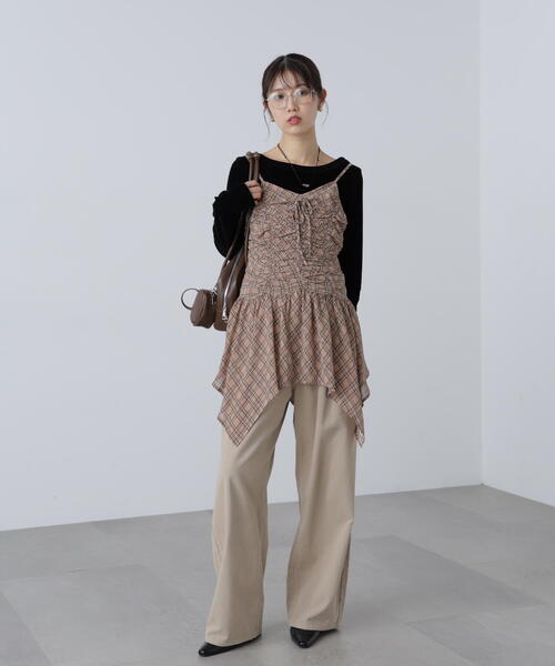 FREE'S MART（フリーズマート）の「ドロストイレヘムキャミミニワンピース（ワンピース・レディース・ホワイト/ベージュ系その他/ブラウン系その他・FREE）」の18枚目の写真