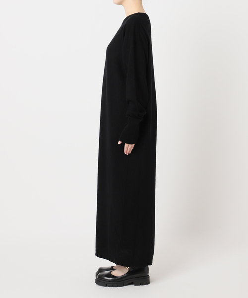 JOURNAL STANDARD（ジャーナルスタンダード）の「ウールカシミヤMIX マキシワンピース（ワンピース・レディース・ブラック/チャコールグレー・FREE）」の12枚目の写真