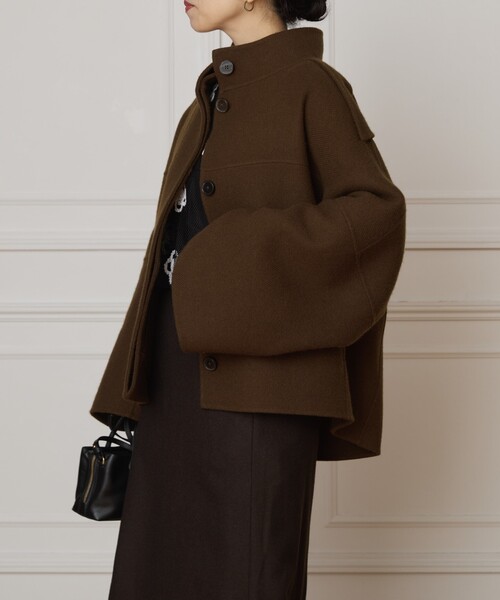 IENA LA BOUCLE(イエナラブークル)の「CHRISTIAN WIJNANTS/クリスチャンワイナンツ double face coat JUWANO8448CHESTNUT(その他アウター・レディース・ブラウン・FREE)」の2枚目の写真