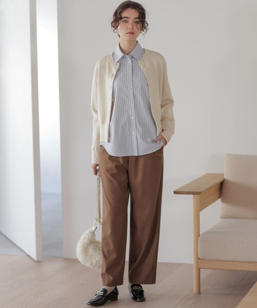 組曲 L(クミキョク オオキイサイズ)の「ツイル起毛ストレート パンツ(その他パンツ・レディース・ブラック系7/ダークブラウン系/ブラック系・6/5/7)」の8枚目の写真