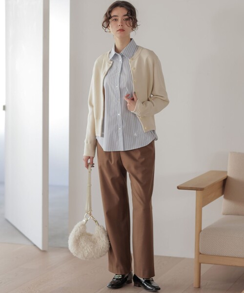 組曲 L(クミキョク オオキイサイズ)の「ツイル起毛ストレート パンツ(その他パンツ・レディース・ブラック系7/ダークブラウン系/ブラック系・6/5/7)」の7枚目の写真