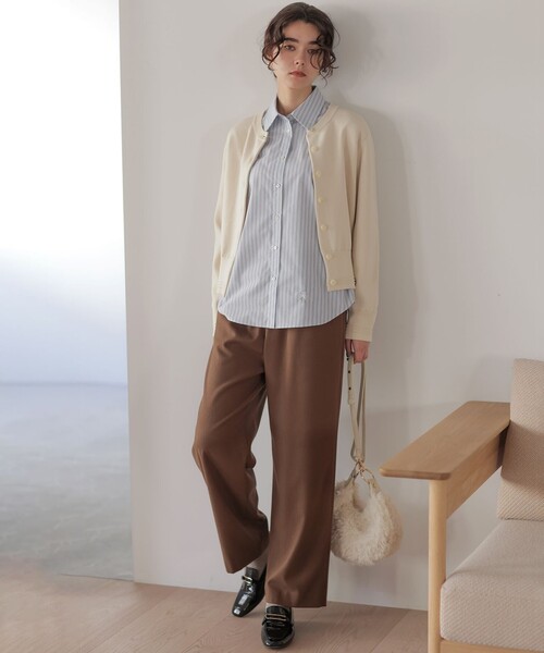 組曲 L(クミキョク オオキイサイズ)の「ツイル起毛ストレート パンツ(その他パンツ・レディース・ブラック系7/ダークブラウン系/ブラック系・6/5/7)」の9枚目の写真