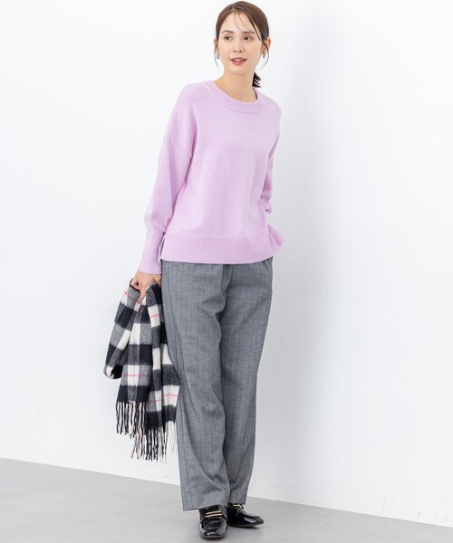 組曲 L(クミキョク オオキイサイズ)の「ツイル起毛ストレート パンツ(その他パンツ・レディース・ブラック系7/ダークブラウン系/ブラック系・6/5/7)」の21枚目の写真