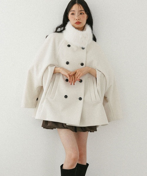 セール】3WAYカラーケープコート 587551（ステンカラーコート