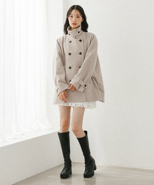 セール】3WAYカラーケープコート 587551（ステンカラーコート