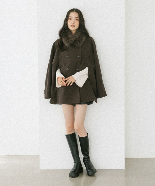 3WAYカラーケープコート 587551（ステンカラーコート）｜Heather