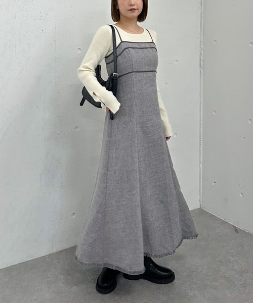 archives（アルシーヴ）の「２ｗａｙホールリブニットプルオーバー（ニット/セーター・レディース・グレー/イエロー/アイボリー/ブラック・MEDIUM）」の16枚目の写真