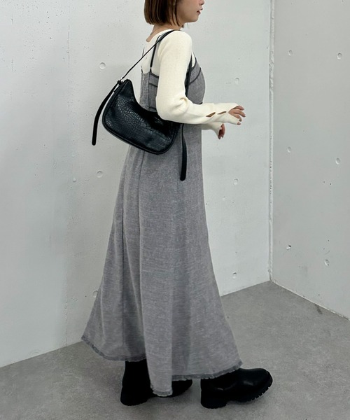 archives（アルシーヴ）の「２ｗａｙホールリブニットプルオーバー（ニット/セーター・レディース・グレー/イエロー/アイボリー/ブラック・MEDIUM）」の15枚目の写真