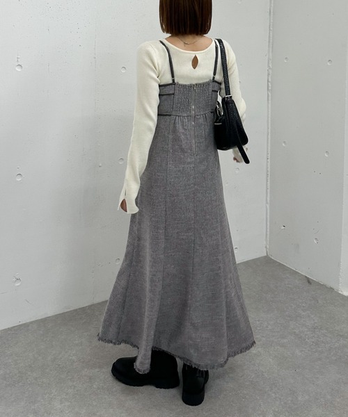 archives（アルシーヴ）の「２ｗａｙホールリブニットプルオーバー（ニット/セーター・レディース・グレー/イエロー/アイボリー/ブラック・MEDIUM）」の17枚目の写真