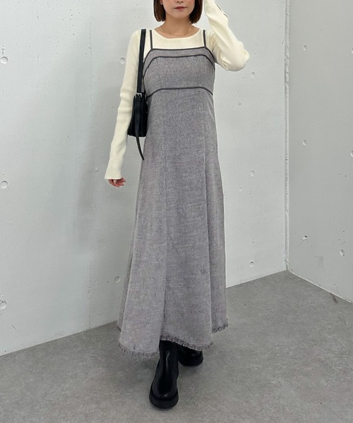 archives（アルシーヴ）の「２ｗａｙホールリブニットプルオーバー（ニット/セーター・レディース・グレー/イエロー/アイボリー/ブラック・MEDIUM）」の14枚目の写真