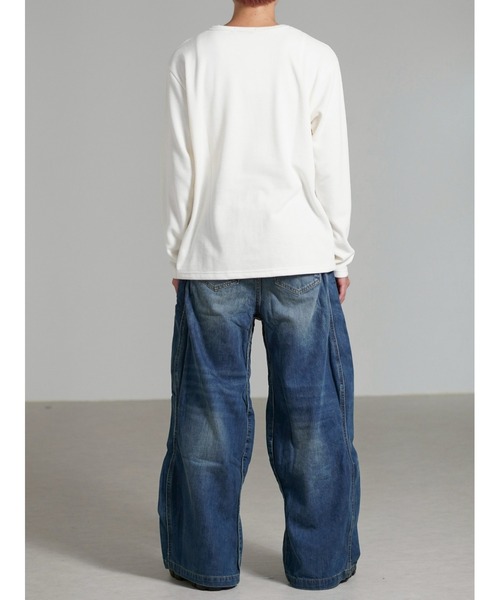 Chikashitsu +(チカシツプラス)の「【Chikashitsu +】front hook long sleeve knit / 【チカシツプラス】フロントフック長袖ニット(ニット/セーター・メンズ・ブラウン/アイボリー/チャコール/ブラック・ONE SIZE)」の22枚目の写真