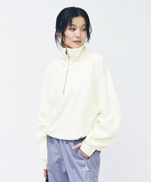 アディダス adidas Luxflow アクティブ ルーズフィット スペーサー ハーフジップ プルオーバー