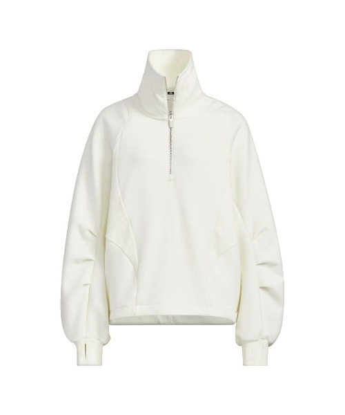 adidas(アディダス)の「アディダス adidas Luxflow アクティブ ルーズフィット スペーサー ハーフジップ プルオーバー(スウェット・レディース・ライラック/オフホワイト/ダークグレー・XL/S/M/L)」の21枚目の写真