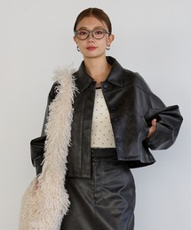 [WEB限定／セットアップ対応]フェイクレザージャケット