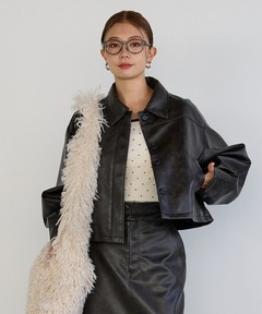 ジャーナルスタンダード　フェイクレザーカーコート ジャーナルスタンダード JOURNAL STANDARD フェイクレザーカー