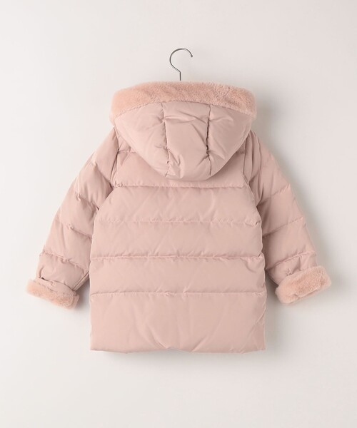 SHIPS(シップス)の「SHIPS KIDS:140~150cm /〈撥水/手洗い可能〉ミディアム丈 リサイクル ダウン フーディー(ダウンジャケット/コート・キッズ・ネイビー/ピンク・140/150)」の13枚目の写真