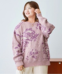 SMILE LAND | ＜大きいサイズ＞色々選べるジャガードニットプルオーバー(ニット/セーター)