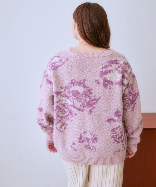 セール】＜大きいサイズ＞色々選べるジャガードニットプルオーバー