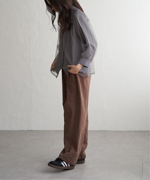 VENCEEXCHANGE（ヴァンスエクスチェンジ）の「チュールレイヤードシャツ（シャツ/ブラウス・レディース・オフホワイト/チャコール/ブラック・FREE）」の12枚目の写真