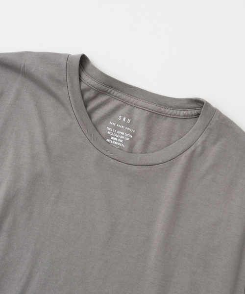 SAVE KHAKI UNITED（セーブカーキユナイテッド）の「SAVE KHAKI UNITED / セーブ カーキ ユナイテッド スーピマ クルー Tシャツ（Tシャツ/カットソー・メンズ・ライトグレー/ホワイト/ブラウン/ブラック/ブラック系その他・MEDIUM/LARGE/X-LARGE）」の7枚目の写真