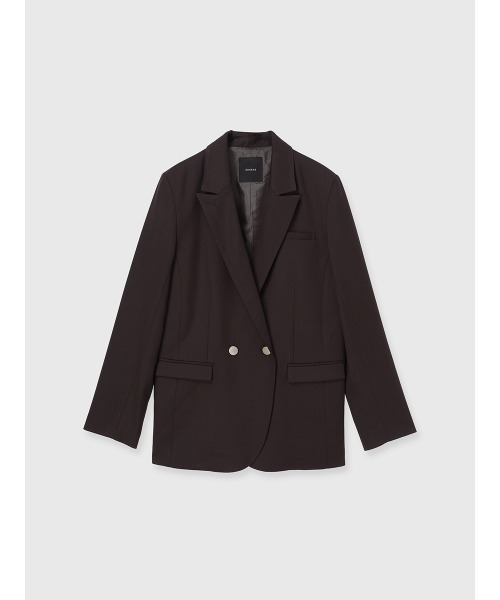 anuans（アニュアンス）の「ベーシックダブルジャケット（テーラードジャケット・レディース・ブラウン/ベージュ/グレー・SMALL/MEDIUM）」の22枚目の写真