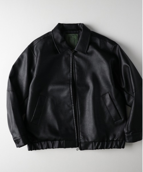 BACK NUMBER(バックナンバー)の「【BACK NUMBER】PUレザージップブルゾン(ブルゾン・メンズ・ブラック・L/M/XL)」の6枚目の写真