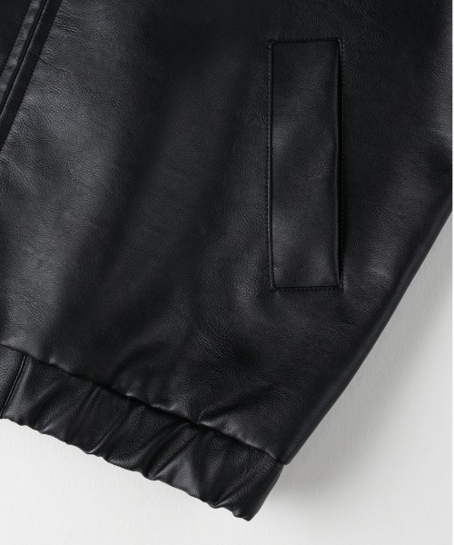 BACK NUMBER(バックナンバー)の「【BACK NUMBER】PUレザージップブルゾン(ブルゾン・メンズ・ブラック・L/M/XL)」の3枚目の写真