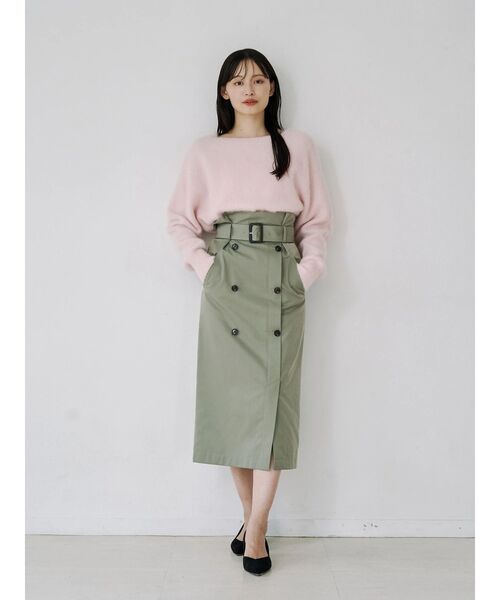 TONAL(トーナル)の「トレンチデザインタイトスカート(スカート・レディース・グリーン/ベージュ・SMALL/MEDIUM)」の5枚目の写真