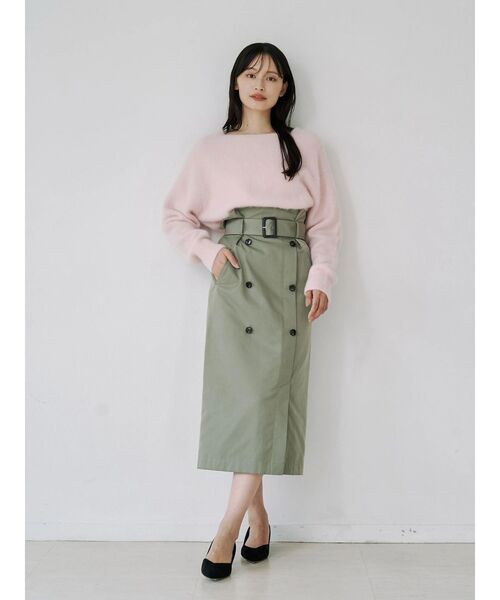 TONAL(トーナル)の「トレンチデザインタイトスカート(スカート・レディース・グリーン/ベージュ・SMALL/MEDIUM)」の9枚目の写真