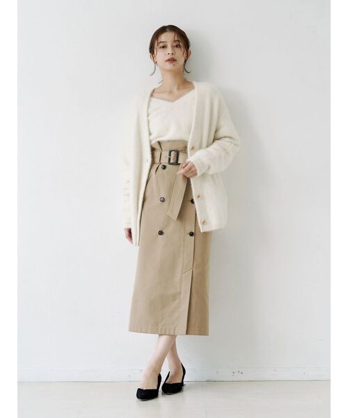 TONAL(トーナル)の「トレンチデザインタイトスカート(スカート・レディース・グリーン/ベージュ・SMALL/MEDIUM)」の11枚目の写真