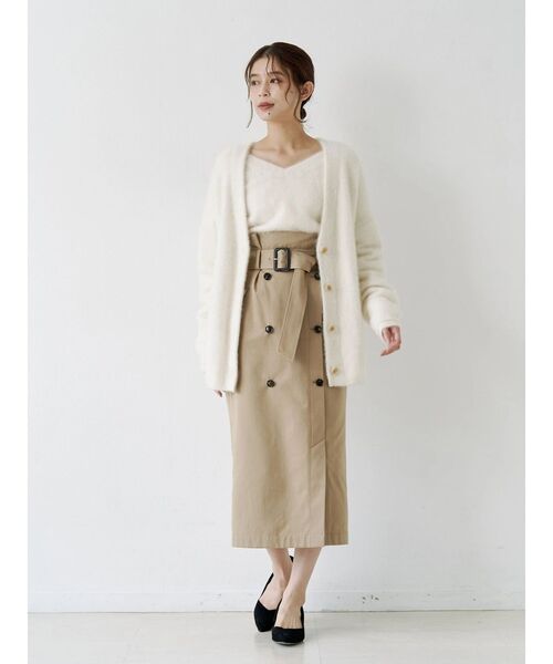 TONAL(トーナル)の「トレンチデザインタイトスカート(スカート・レディース・グリーン/ベージュ・SMALL/MEDIUM)」の6枚目の写真