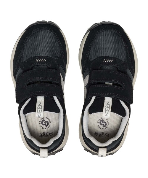 KEEN（キーン）の「KEEN/キーン キッズ スニーカー 韓国 親子コーデ マジックテープ KS86 1031285（スニーカー・キッズ・ブラック・17.0cm/18.5cm/16.0cm）」の4枚目の写真