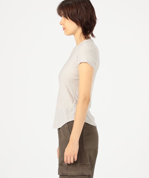 JAMES PERSE（ジェームスパース）の「スラブジャージー クルーネックTシャツ WUA3037（Tシャツ/カットソー・レディース・ライトグレー/カーキ・0）」の5枚目の写真