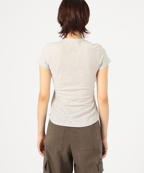 JAMES PERSE（ジェームスパース）の「スラブジャージー クルーネックTシャツ WUA3037（Tシャツ/カットソー・レディース・ライトグレー/カーキ・0）」の6枚目の写真