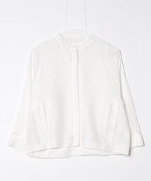 綿麻からみ 麻メッシュブルゾン